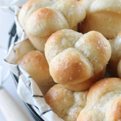 bread basket full of rolls