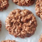 Star crunch cookies on parchment paper.