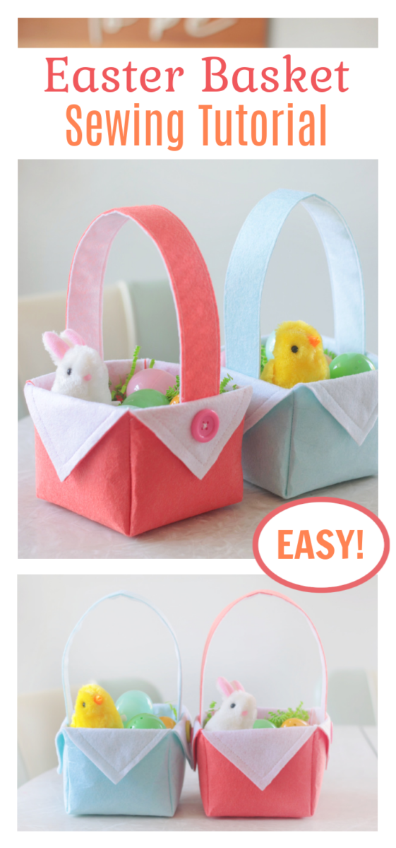 easter basket sewing tutorial collage