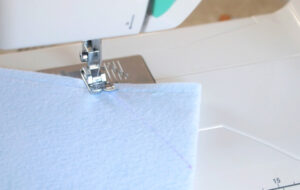 sewing easter basket corner in sewing machine
