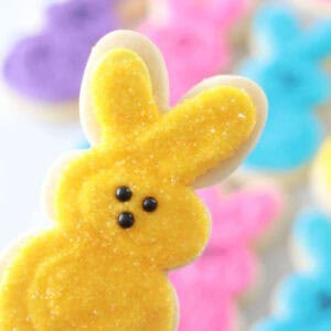 Yellow peeps bunny sugar cookie.