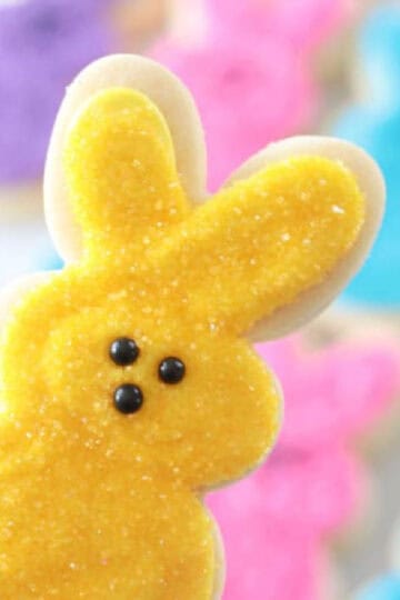 Yellow peeps bunny sugar cookie.