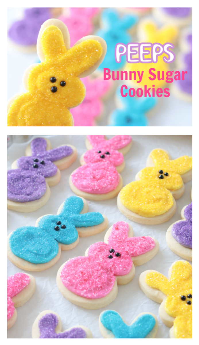 Peeps Bunny Sugar Cookies w/ Buttercream (Video) - Gluesticks Blog