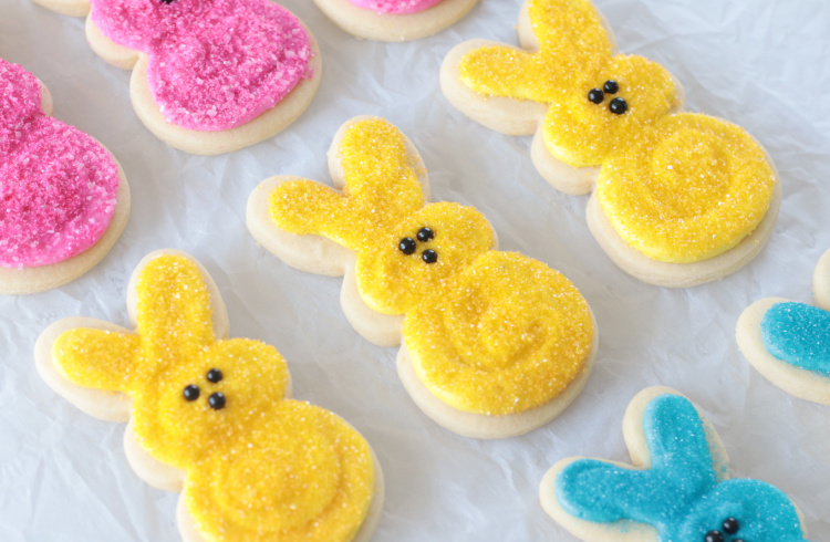 yellow bunny sugar cookies
