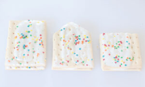 6 pop tarts cut into shapes to create house