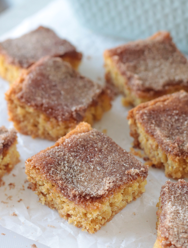 snickerdoodle cookie bar squares
