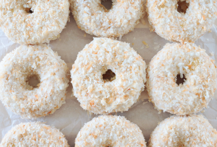 9 coconut crunch donuts