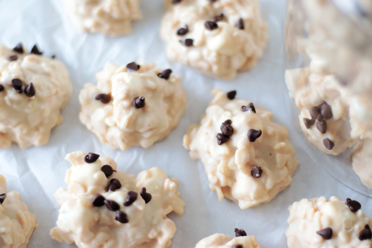 avalanche cookies on parchment paper