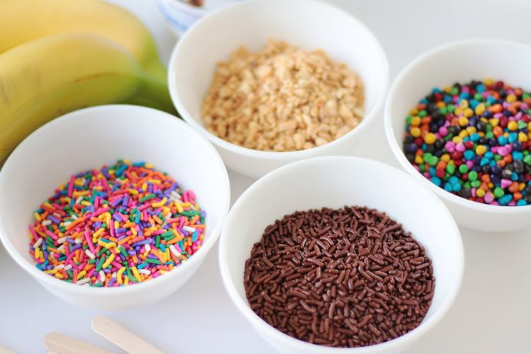 bowls of sprinkles and nuts