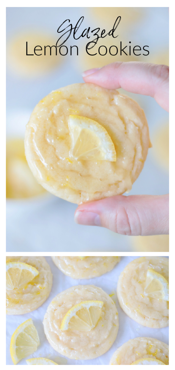 hand holding lemon glazed cookie