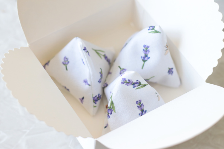 box of lavender sachets