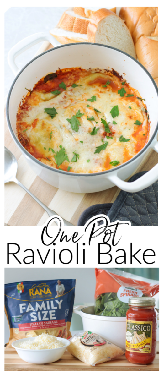 pot of ravioli bake