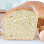 Egg bread with a slice of bread next to it.