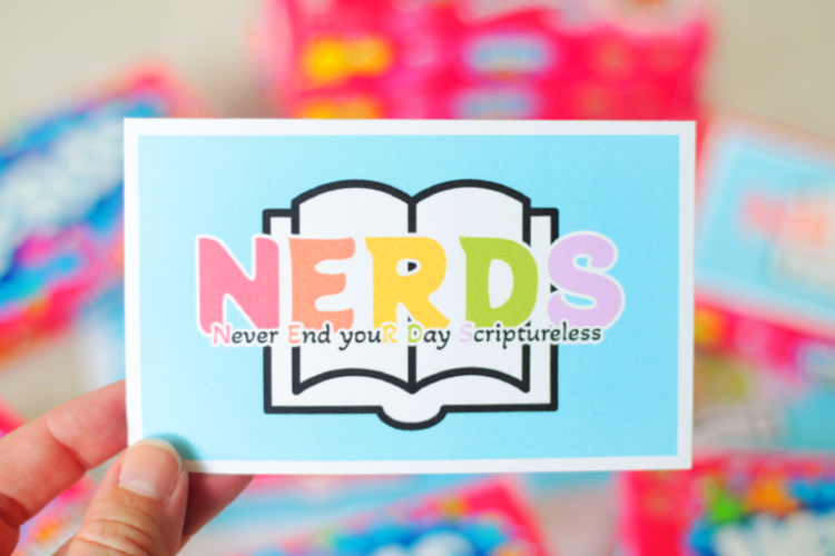 hand holding nerds scripture printable