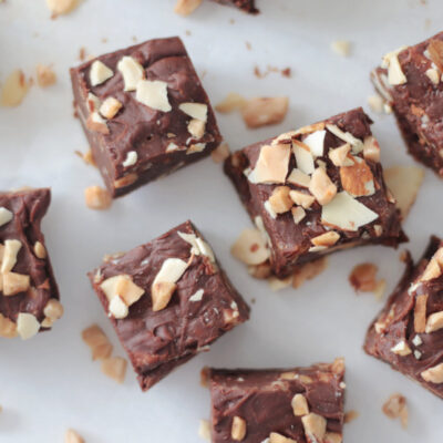 5 minute toffee fudge cut into small squares