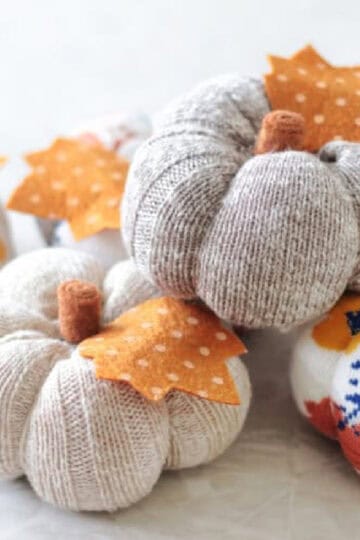 Pile of sock pumpkins.