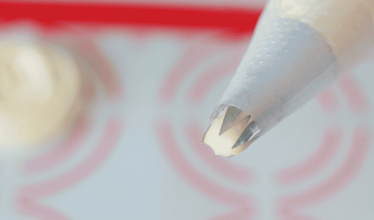 pastry bag filled with cookie dough