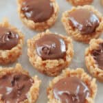 Scotcheroo bites on table.