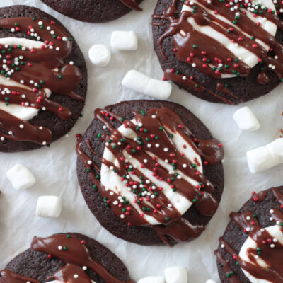 hot cocoa cookies with sprinkles