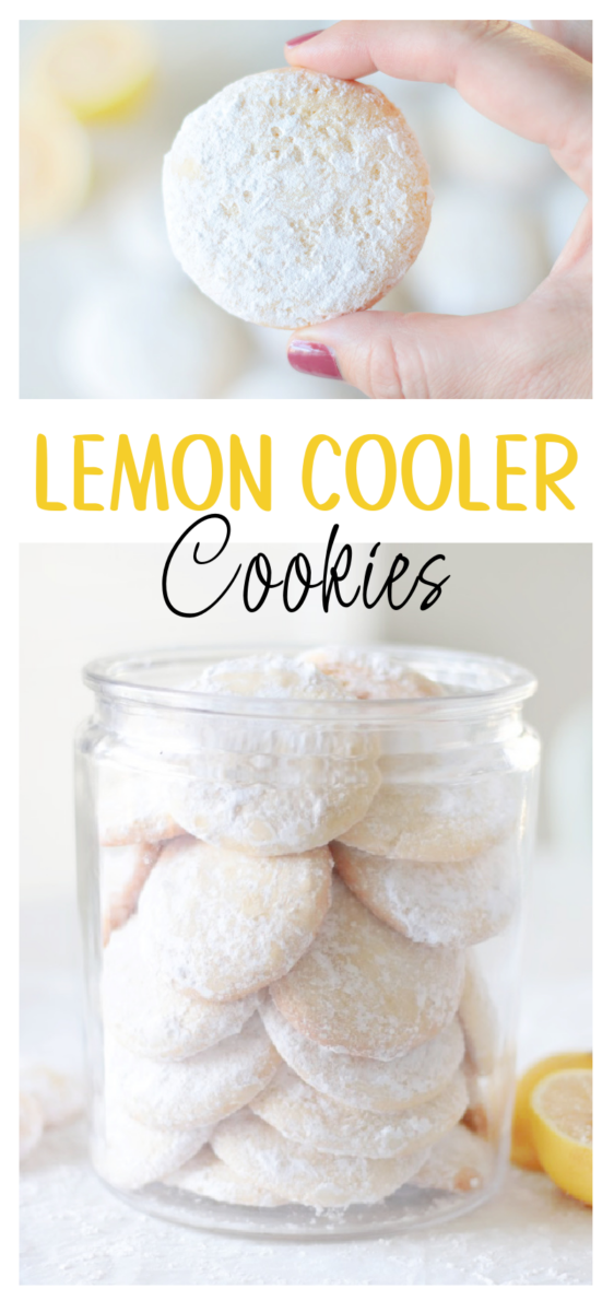 lemon cooler cookies in jar