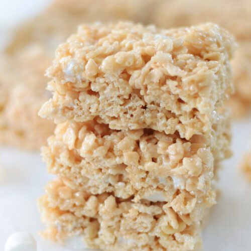 EASY Salted Caramel Rice Krispies Treats - Gluesticks Blog