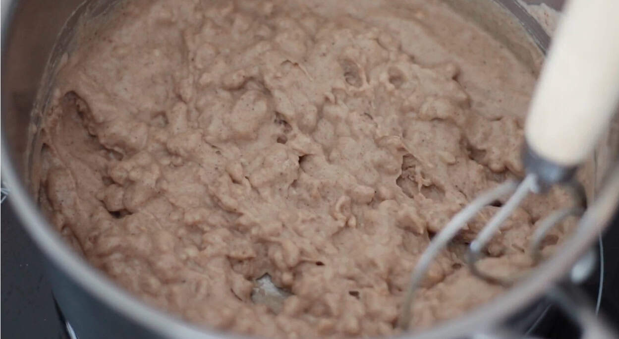 Playdough in saucepan.