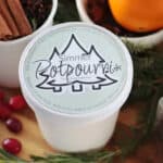 Container of simmer pot potpourri ingredients.