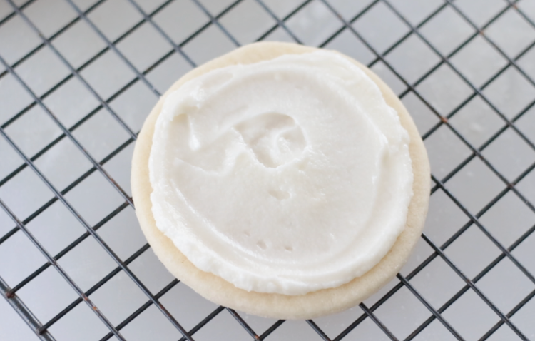 sugar cookie frosted with buttercream