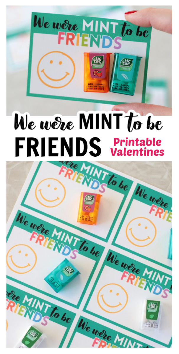 mint to be friends valentine printables