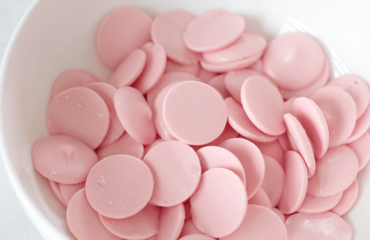 bowl of pink melting candy