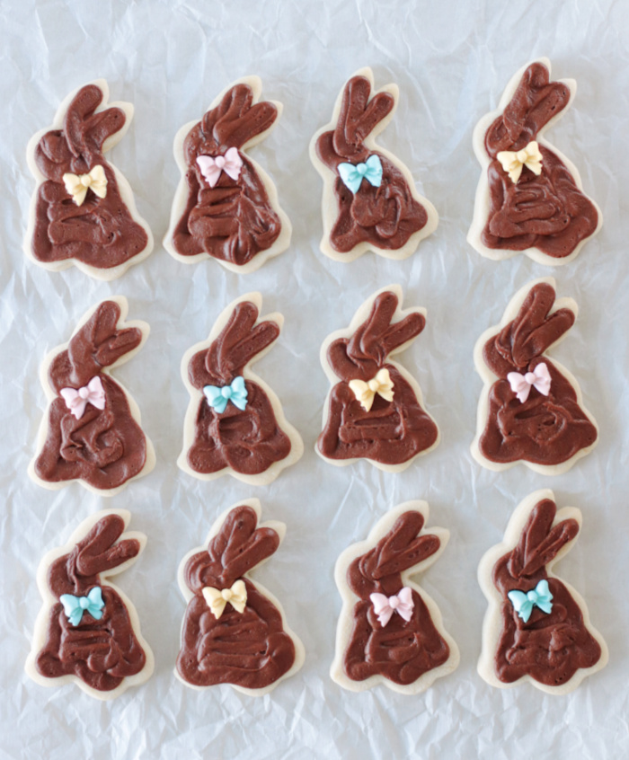 shortbread chocolate bunny cookies