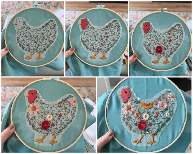 Free Chicken Embroidery Pattern - Gluesticks Blog