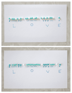 two bead design cards for morse code bracelets