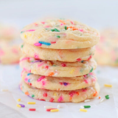 stack of soft sugar cookies