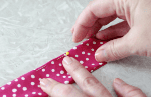 pin in fabric