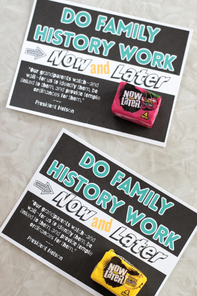 two printable family history handouts