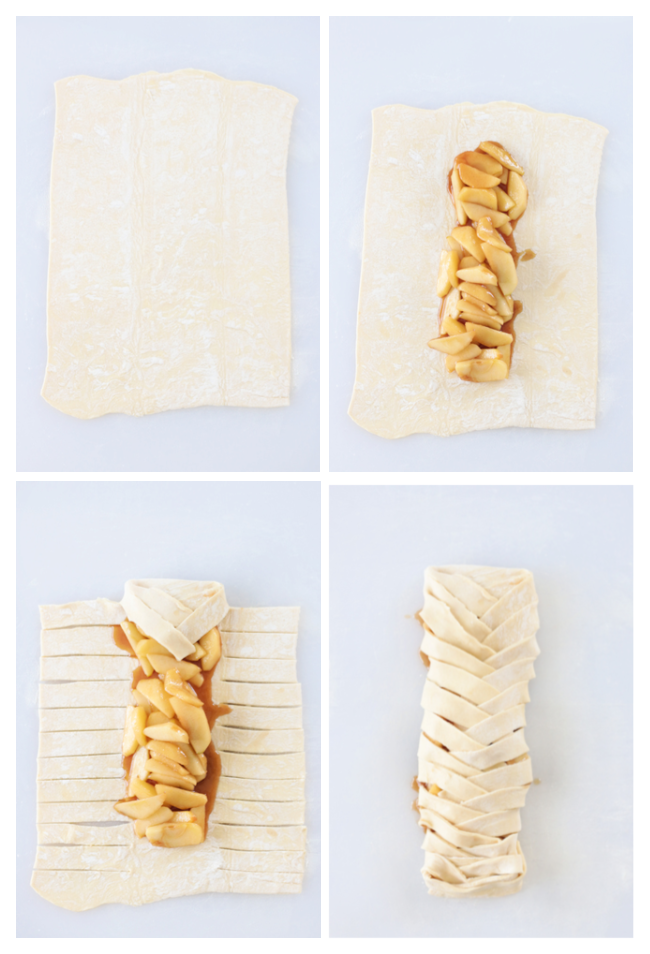puff pastry with apple filling