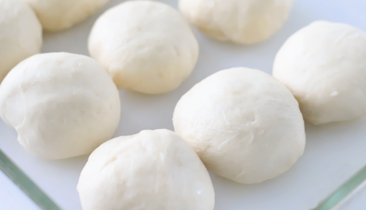 roll dough formed into balls
