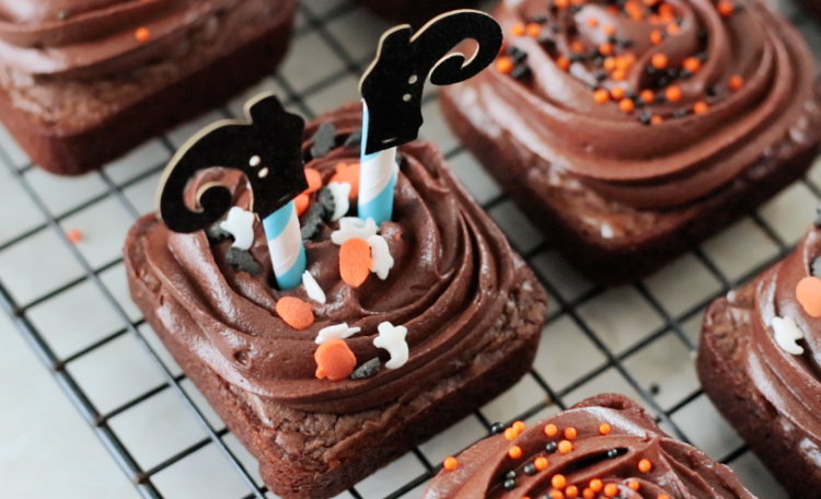 brownies with witch legs