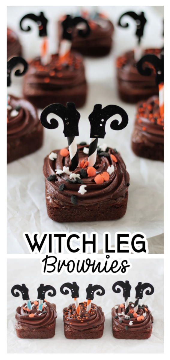 witch leg brownies with straw legs
