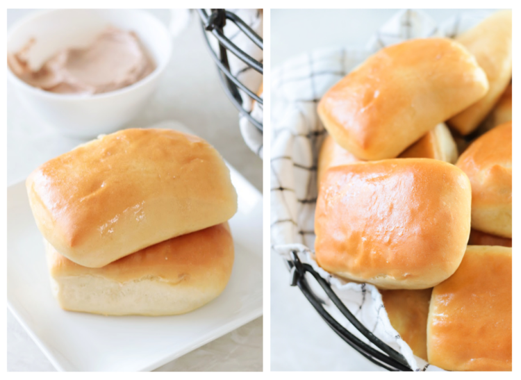 rolls on a plate and rolls in a basket