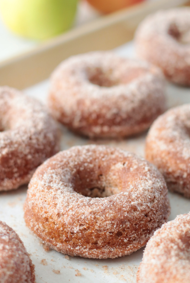 donuts coated in cinnamon and sugar