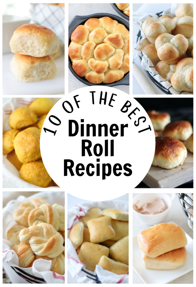 collage of dinner roll photos