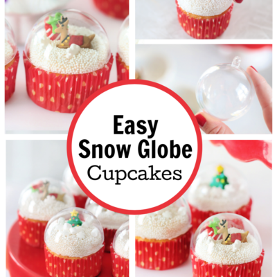 easy snow globe cupcakes