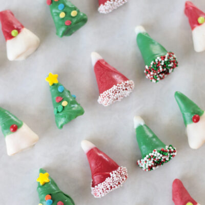 bugles holiday treats on parchment paper