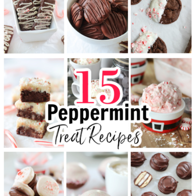 collage of peppermint treats