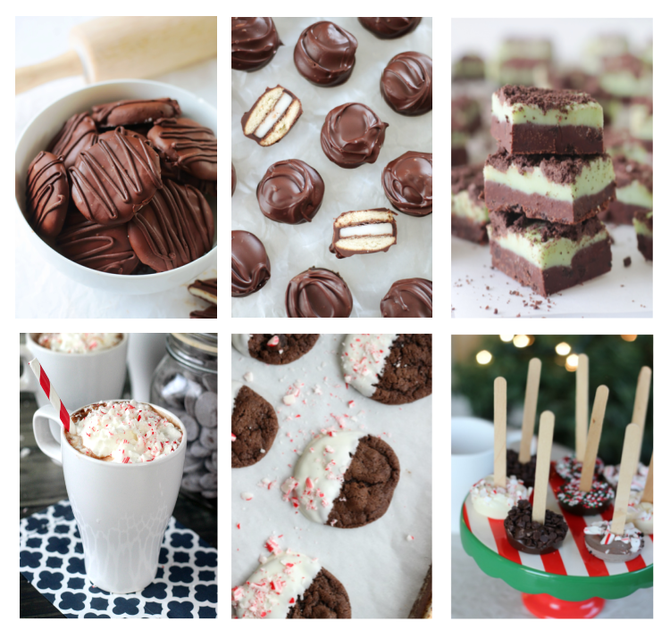 peppermint cookies and fudge