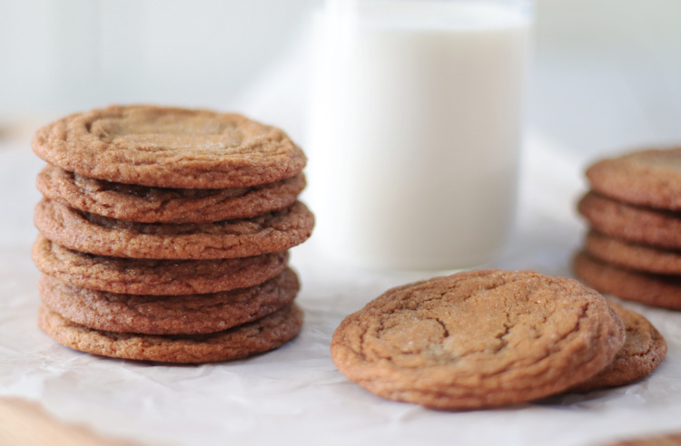 stack of ginger molasses cookies