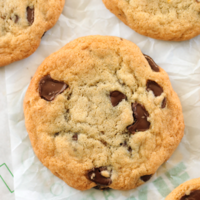 subway cookies on parchment paper
