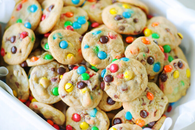 mini cookies in container